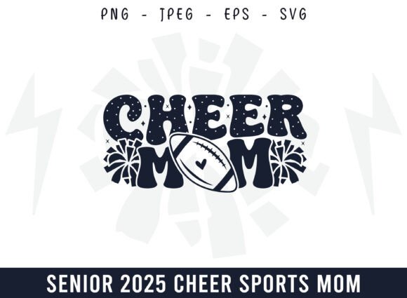 Proud Cheer Football Mom Design SVG